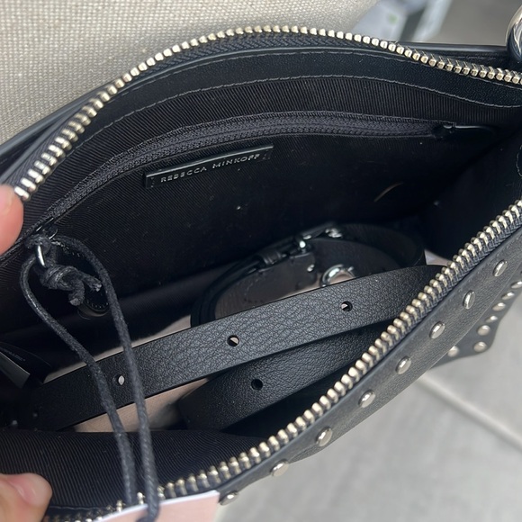 Rebecca Minkoff Black Studded Shoulder/ Crossbody Bag - Picture 4 of 4